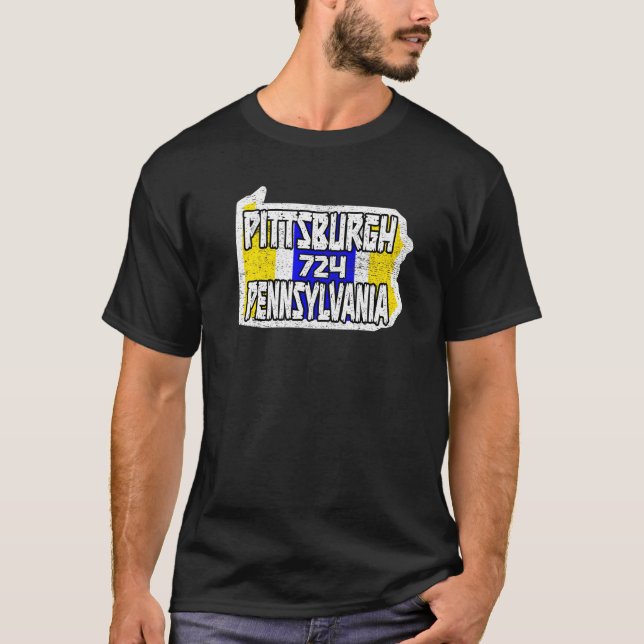 Camiseta Orgulho de Cidade do Estado de Pittsburgh Pensilvâ (Frente)