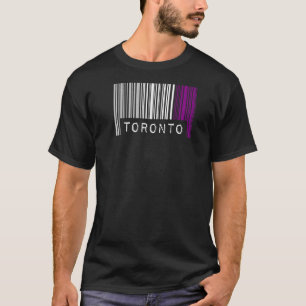 Camiseta Orgulho de Código de Barras Asexual Toronto Canadá