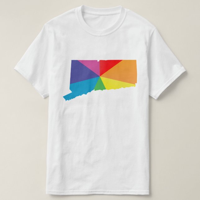 Camiseta orgulho de conecticut. (Frente do Design)