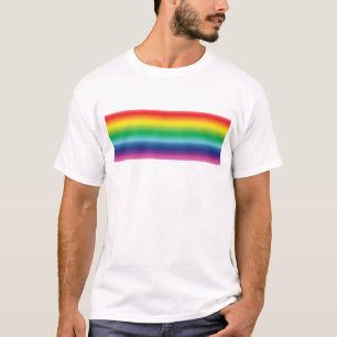 Camiseta Orgulho de cores arco-íris lgbtq lgbt padrão de