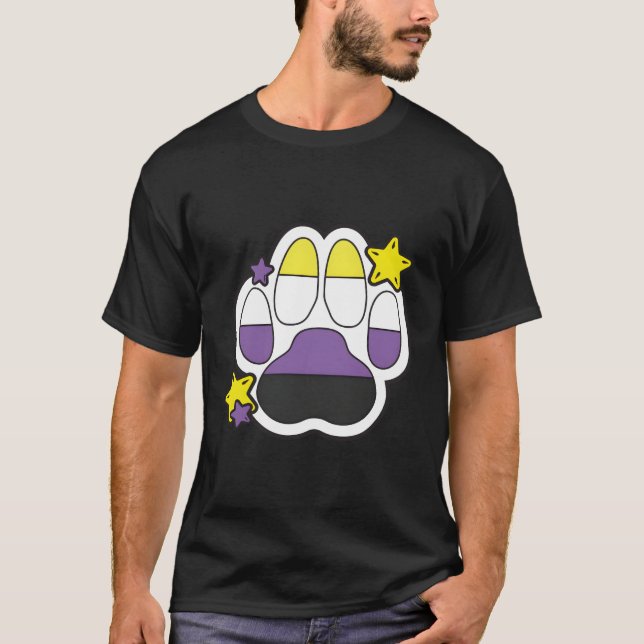 Camiseta Orgulho de Direitos Gay Mês de Caminho Não Binário (Frente)