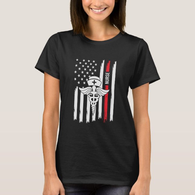 Camiseta Orgulho de Enfermeira Americana (Frente)