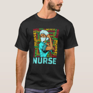 Camiseta Orgulho de Enfermeira Melanina Preta Feminina Magi