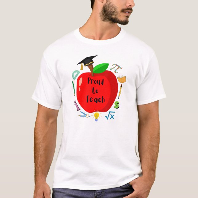 Camiseta Orgulho de ensinar presente para a Educação de Pro (Frente)