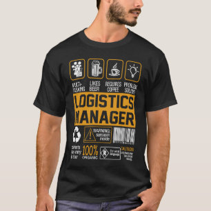 Camiseta Orgulho de Etiquetas do Vintage Logistics Manager
