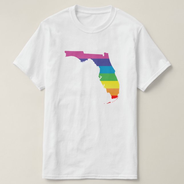 Camiseta orgulho de florida. listrado (Frente do Design)