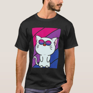 Camiseta Orgulho de Gato Gato Grito Bandeira Bissexual LGBT