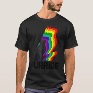 Camiseta Orgulho de Gato Purride Gato Arco-íris Colorido Ga