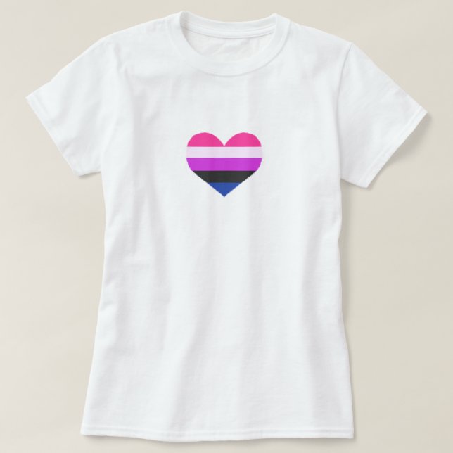 Camiseta Orgulho de Genderfluido (Frente do Design)