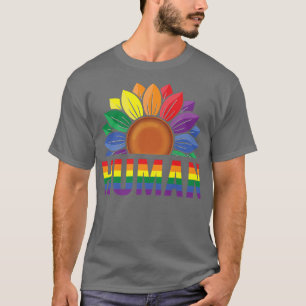 Camiseta Orgulho De Girassol Gay Humano Arco Arco Arco Arco