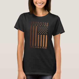 Camiseta Orgulho de História Negra Educado Elevado