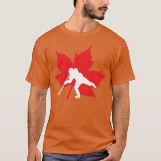 Camiseta Orgulho de Hockey Canadense Folha de Bordo Canadá