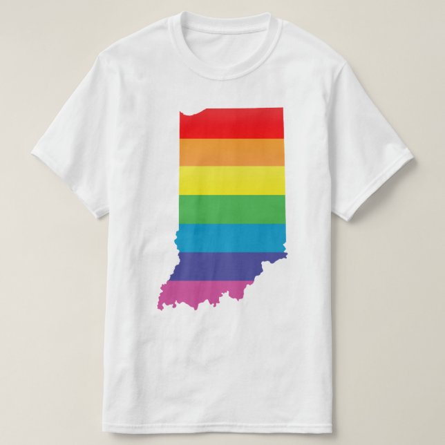 Camiseta orgulho de indiana. listrado (Frente do Design)