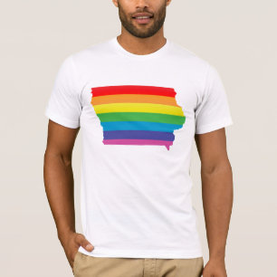 Camiseta orgulho de iowa. listrado