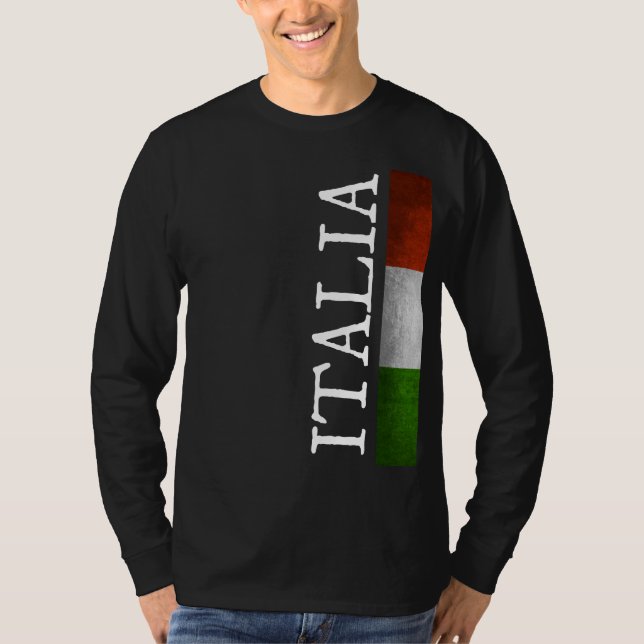 Camiseta Orgulho de Italia eu amo a bandeira do italiano de (Frente)
