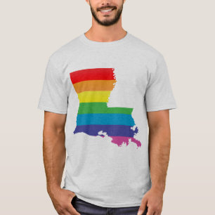 Camiseta orgulho de louisiana. listrado