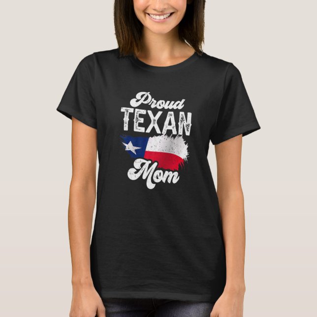 Camiseta Orgulho de Mãe Texano Dito Patriótico Texas Moth (Frente)