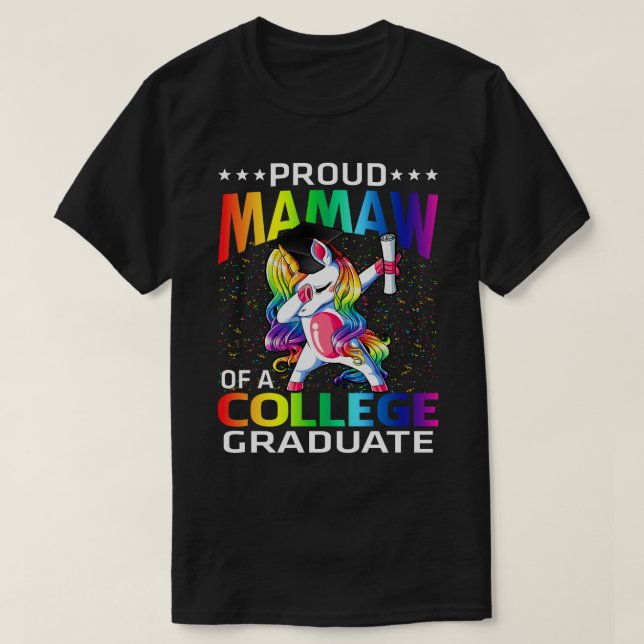 Camiseta Orgulho De Mamaw De Um Formando De Faculdade (Frente do Design)