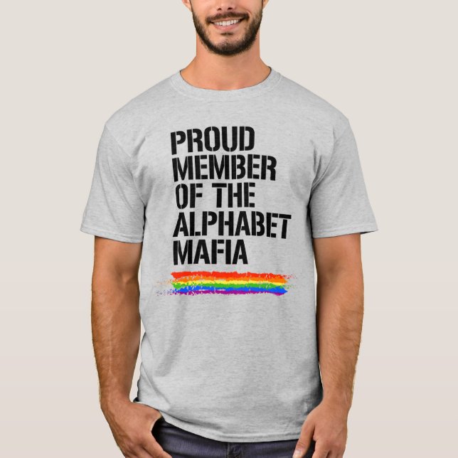 Camiseta Orgulho de Membro da Máfia do Alfabeto (Frente)