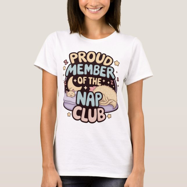 Camiseta Orgulho de Membro do Clube: Entusiasta do Nap Cert (Frente)