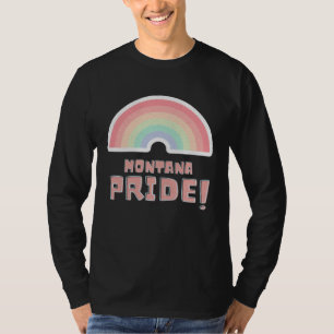 Camiseta Orgulho de Montana LGBTQ Fofo Arco-íris Orgulho Mi