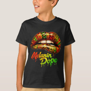 Camiseta Orgulho de mulher negra forte lábios tribais rainh