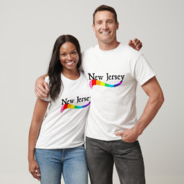 Camiseta Orgulho de Nova Jersey Arco-íris Onda Parada de Or