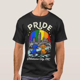 Camiseta Orgulho de Oklahoma City OKC Dogs Bandeira Arco-ír