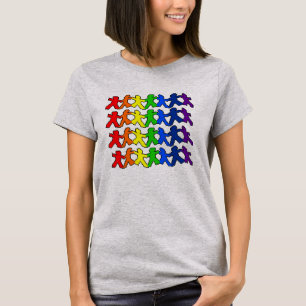 Camiseta Orgulho de papel da boneca do arco-íris