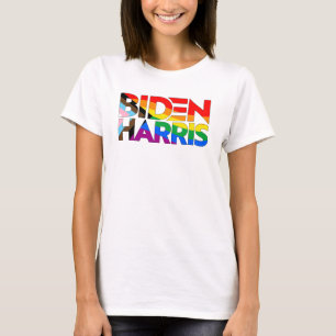 Camiseta Orgulho de Progresso LGBTQ+ de Biden Harris