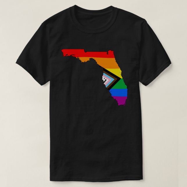 Camiseta Orgulho de Progresso LGBTQ do Orgulho Estatal da F (Frente do Design)