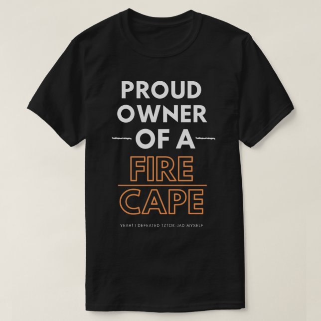 Camiseta Orgulho de proprietário de um Cabo de Fogo (Frente do Design)