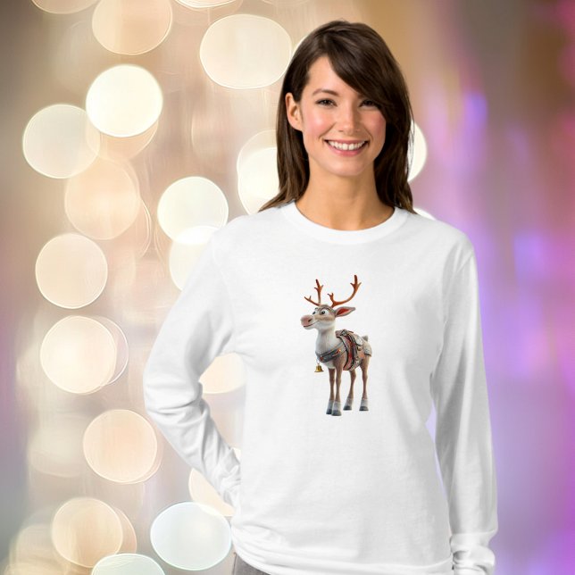 Camiseta Orgulho de Reindeer - Tee feminino (Criador carregado)