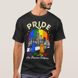 Camiseta Orgulho de São Francisco Cidade Califórnia Gatos A