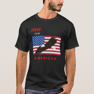 Camiseta Orgulho de ser a bandeira da águia americana Homen
