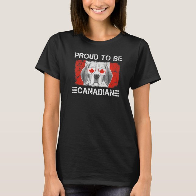 Camiseta Orgulho de ser canadense Flag Dog Lover Canada Roo (Frente)
