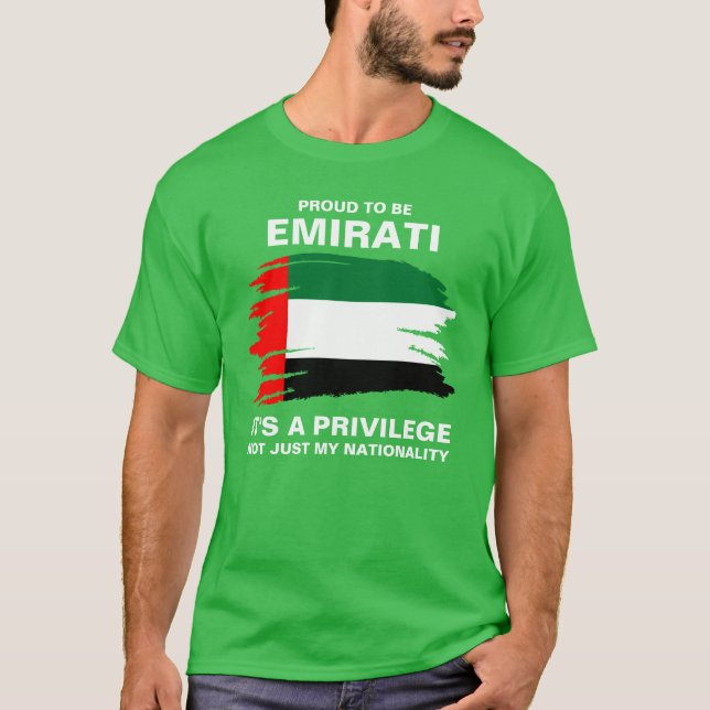 Camiseta Orgulho de ser emirati, é um privilégio (Frente)