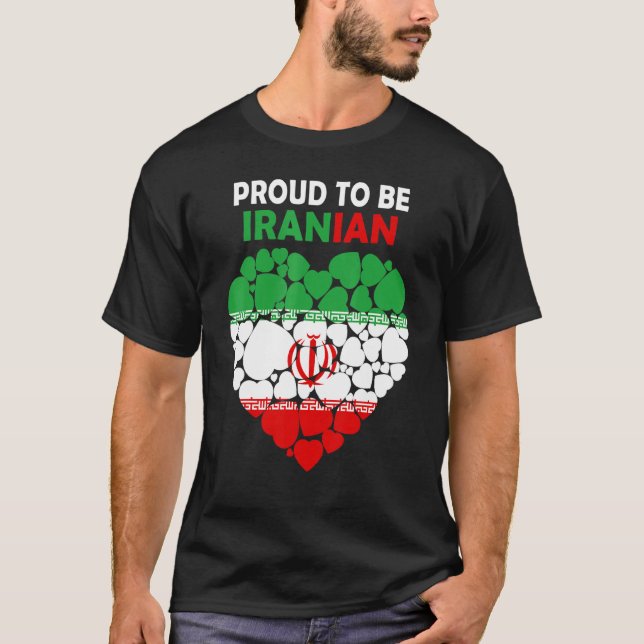 Camiseta Orgulho De Ser Iraniano Eu Amo Irã Bandeira Irã (Frente)