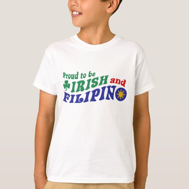 Camiseta Orgulho de ser irlandês e filipino (Frente)