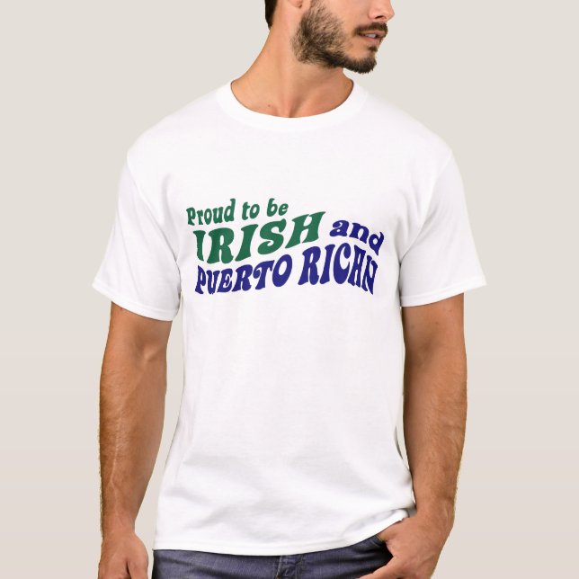 Camiseta Orgulho de ser irlandês e porto-riquenho (Frente)