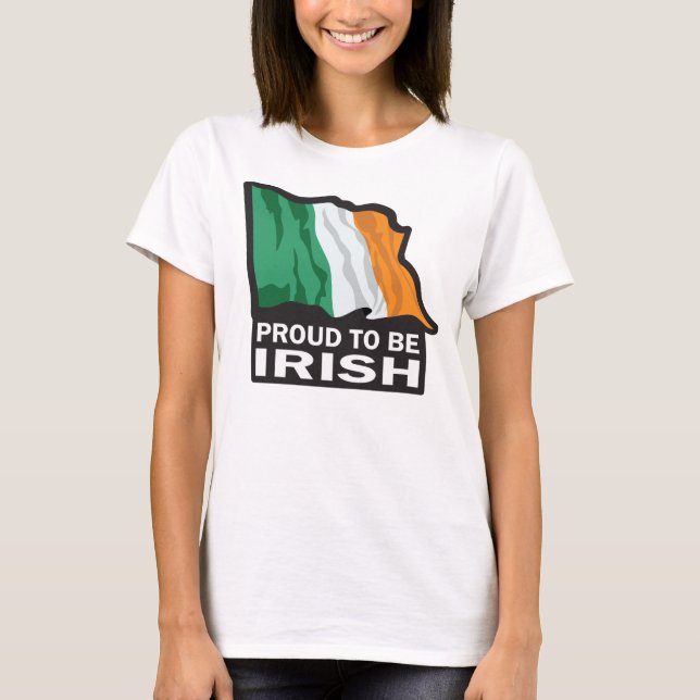 Camiseta Orgulho de ser irlandês/Rua. Dia de Patrick (Frente)