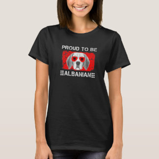 Camiseta Orgulho de ser o canino albanês em volta das Raíze