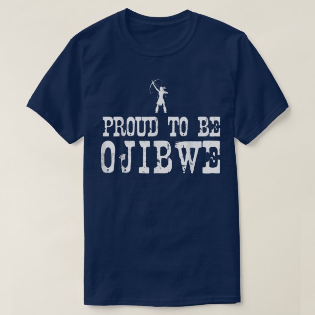 Camiseta Orgulho De Ser Ojibwe T Tee Nativo Do Orgulho Amer (Frente do Design)