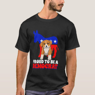 Camiseta Orgulho De Ser Um Democrata Dogs Corgi USA America