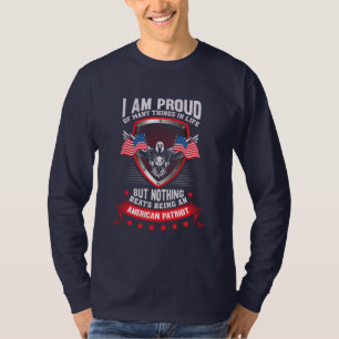Camiseta Orgulho de ser um Patriota Americano Mens Longa Fo