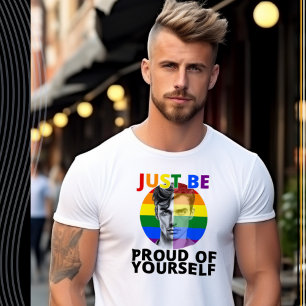 Camiseta Orgulho de si mesmo - Retrato Orgulho gay masculin
