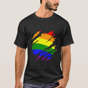 Camiseta Orgulho de Sinalizador Arco-Íris