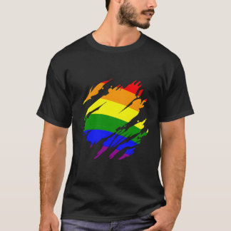 Camiseta Orgulho de Sinalizador Arco-Íris