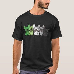 Camiseta Orgulho de Sinalizador Aromântico Lgbtq Cães Anrom