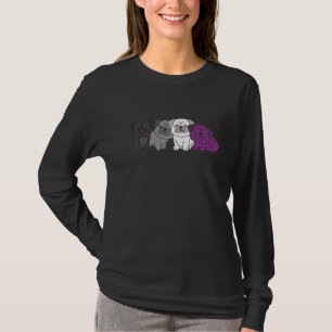 Camiseta Orgulho de Sinalizador Asexual Cães Lgbtq